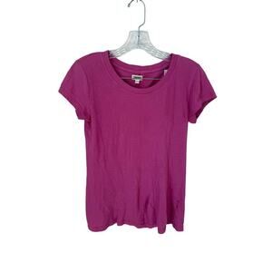 L’AGENCE Cory Round Neck Tee in Posey Pink Size XS